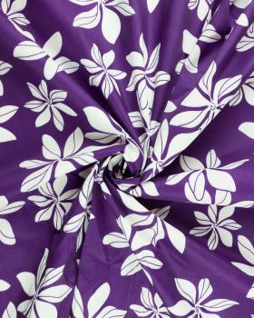 Polynesian fabric TIARE Purple - Tissushop